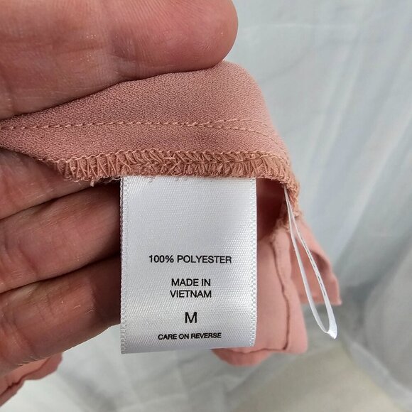 NWT Soho Jeans Pink Black Coquette Blouse Retro Romantic Defect M - Picture 14 of 16